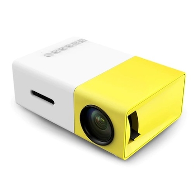YG300 Mini kieszonkowe przenośne projektory LED 4k w kolorze żółtym do kina domowego