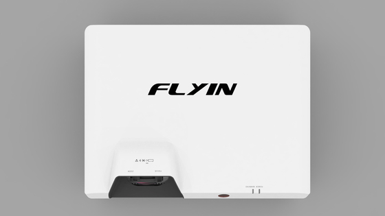 Flyin E7 4K Laser Short Throw Projektor 3840x2160 3LCD 7500 ANSI cyfrowy zoom do edukacji biznesowej na zewnątrz US Plug
