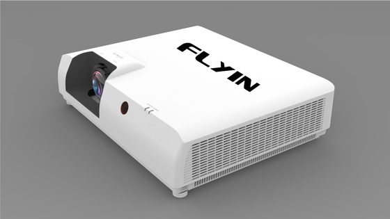 Flyin E7 4K Laser Short Throw Projektor 3840x2160 3LCD 7500 ANSI cyfrowy zoom do edukacji biznesowej na zewnątrz US Plug