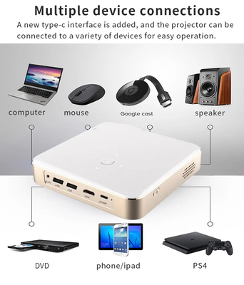 Mini S350 1080P Full HD DLP 4K 3D Home Theater Projektory WIFI Android 9 Wbudowana bateria
