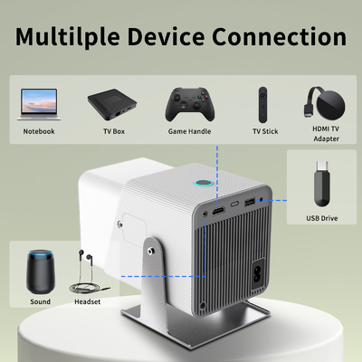 FY360 4K HD Smart LCD Projector High Brightness Home Theater Laser z Androidem 11.0 BT5.2 Wbudowany dźwięk stereo i US Plug