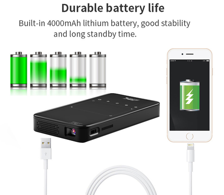 Flyin DLP Mini Smart Led Projektor S90 Systemy Android Akumulator WiFi Wbudowany do użytku w domowym kinie