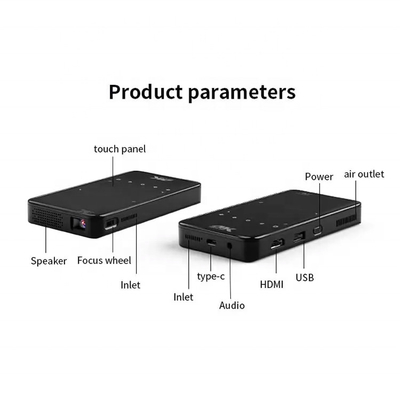 Flyin S90 4K Mini Przenośny Android Smart DLP Projektor WIFI Bluetooth Włączony W kształcie telefonu komórkowego US Plug LED Lamp Bateria 3D