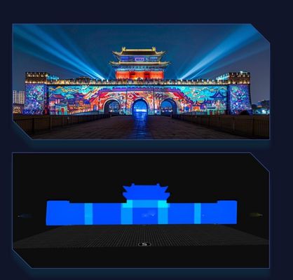 Flyin A1 4K Dystrybuowany Konwergencyjny Serwer Edge Fusion Dome 3D Mapping Immersive Room System Projekcji Wielkiego Miejsca