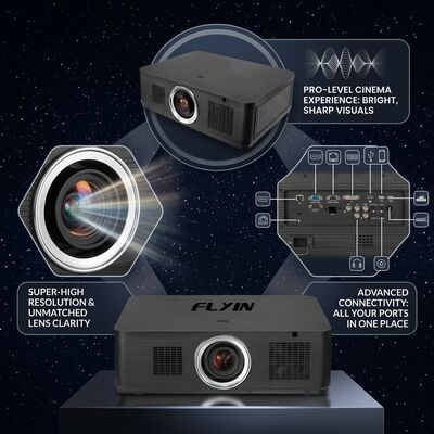 Flyin-K1200U 12000 Ansi Lumens WUXGA 3LCD Projektor laserowy 1.8x Electric Zoom HDBaseT dla dużych auditoriów