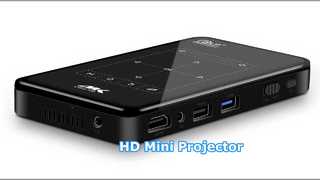 Mini projektor HD 4K z lustrzanym odbiciem DLP w kinie domowym